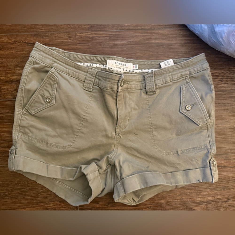 Torrid Khaki Shorts with Star Trim